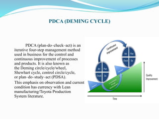 Pdca In Manufacturing Kaizen, A Continuous Improvements | PPTX