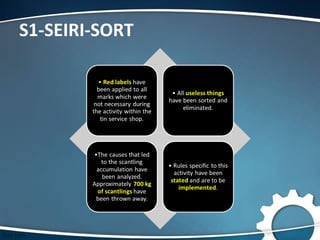 Sort Involves Classification Process Seiri Kaizen and 5S technique Case study | PPT