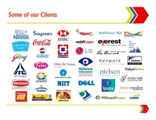 Some of our Clients




                      8
 