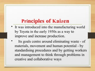 KAIZEN PPT with Basics training knowledge in a Healthcare sector | PPTX