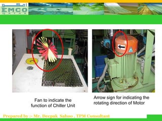 Arrow sign for indicating the
              Fan to indicate the
                                        rotating direction of Motor
            function of Chiller Unit

Prepared by :- Mr. Deepak Sahoo , TPM Consultant
 