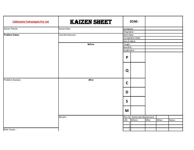 Kaizen Report Template Free Kaizen Report Template FHKJ Kaizen Report Template Free Kaizen Report Template FHKJ