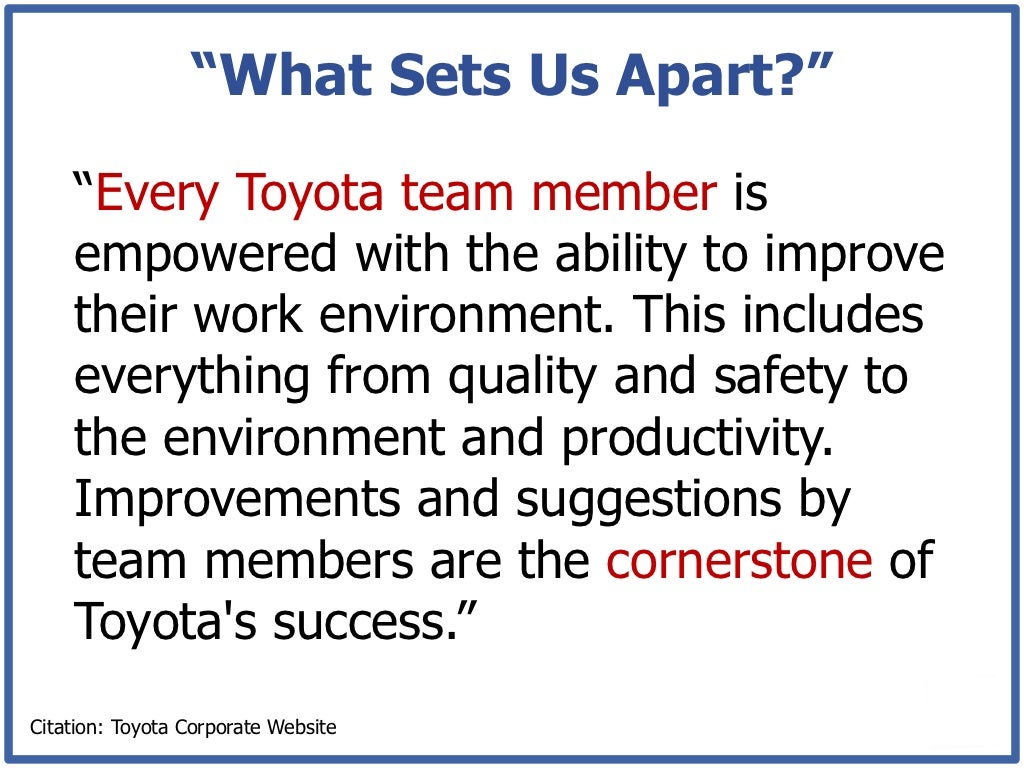 “What Sets Us Apart?” “Every