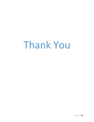 P a g e | 14
Thank You
 