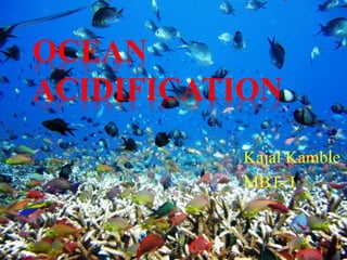 OCEAN
ACIDIFICATION
Kajal Kamble
MBT- I
 