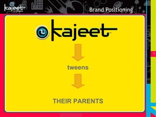 Brand Positioning




                                11




   tweens




THEIR PARENTS
 