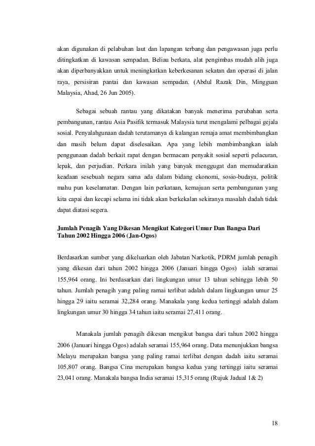 Kajian Pembinaan Modul Untuk Mencegah Penyalahgunaan Dadah Dikalangan