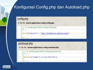 Konfigurasi Config.php dan Autoload.php
 