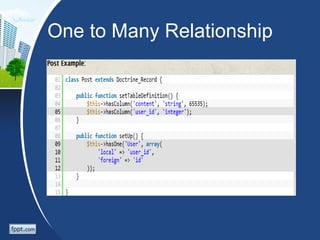 One to Many Relationship
 