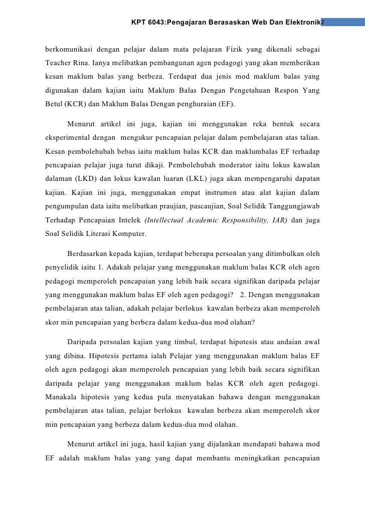 Kajian Bacaan Artikel