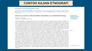 CONTOH KAJIAN ETNOGRAFI
 
