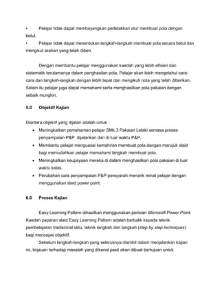 ALAT BANTU MENGAJAR : EASY LEARNING PATTERN | PDF