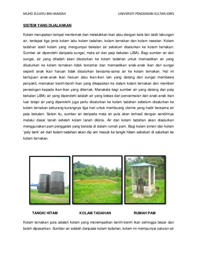 Kajian Lapangan Ladang Ternakan Ikan