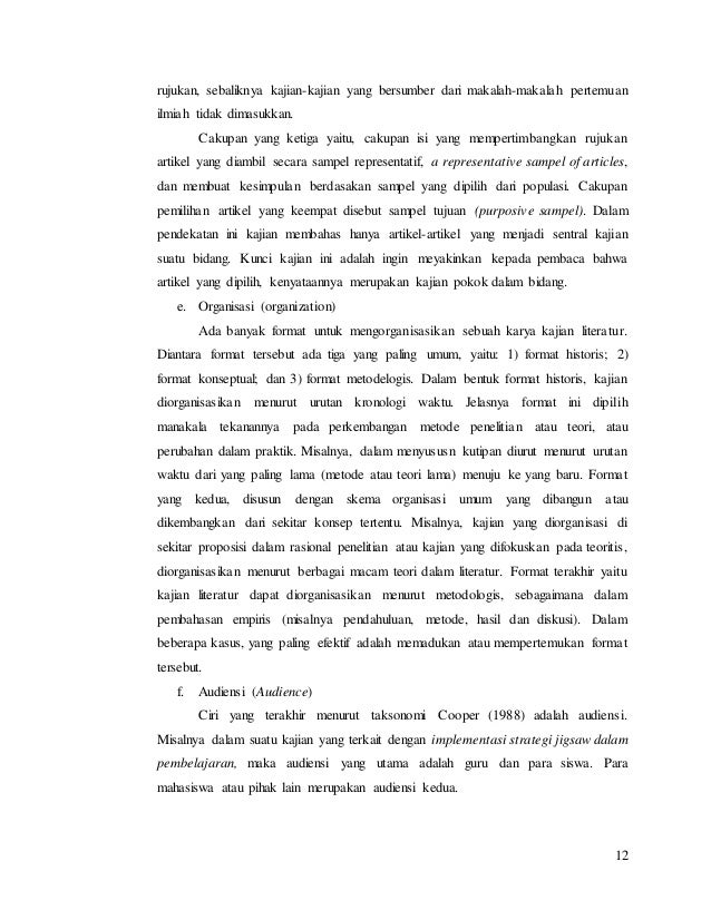 Kajian Literatur Projek Akhir - Hasil kajian literatur penelitian