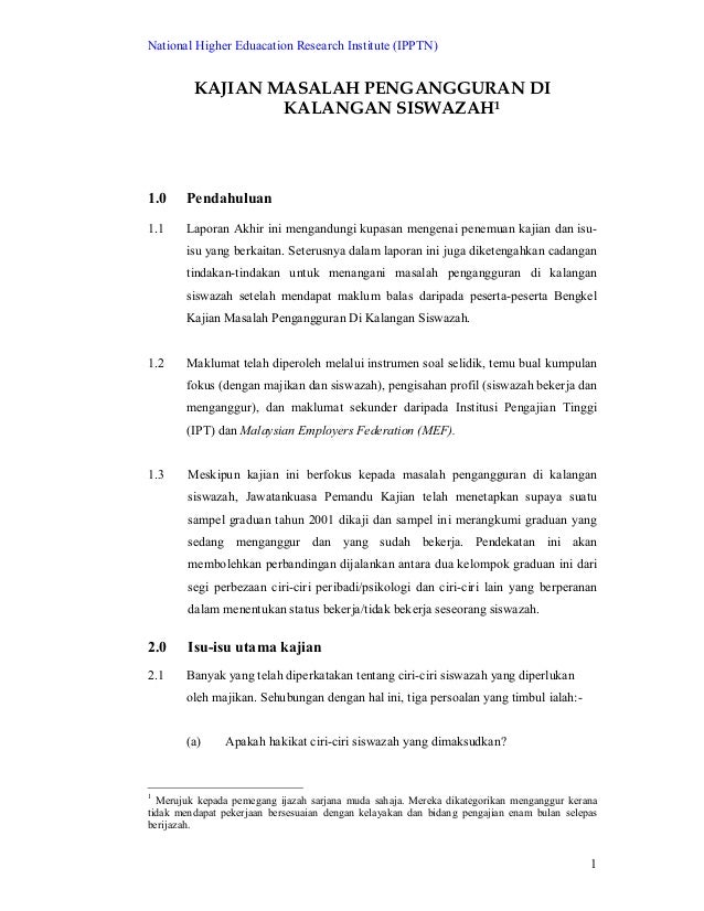 Masalah Pengangguran Di Malaysia - Voooty