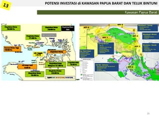 Kawasan Papua Barat
POTENSI INVESTASI di KAWASAN PAPUA BARAT DAN TELUK BINTUNI
19
 