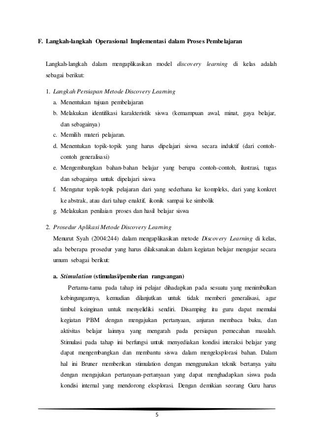 Kajian pustaka discovery learning