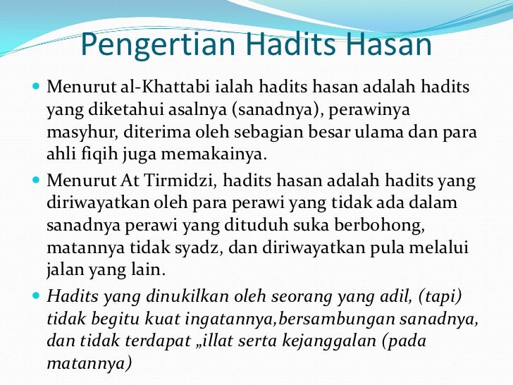 Contoh Hadis Sahih - Nusagates