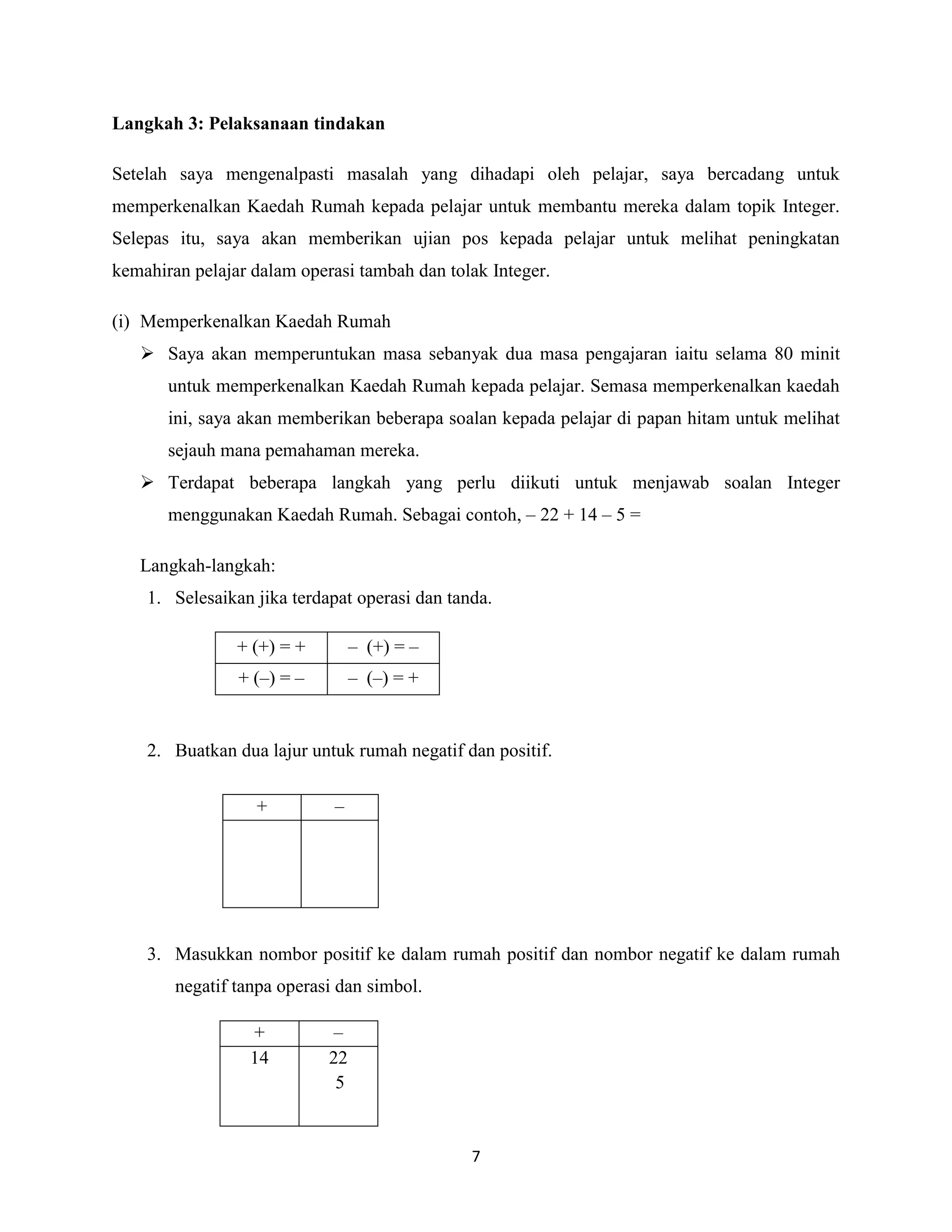 Keberkesanan Meningkatkan Kemahiran Menambah dan Menolak Integer ...