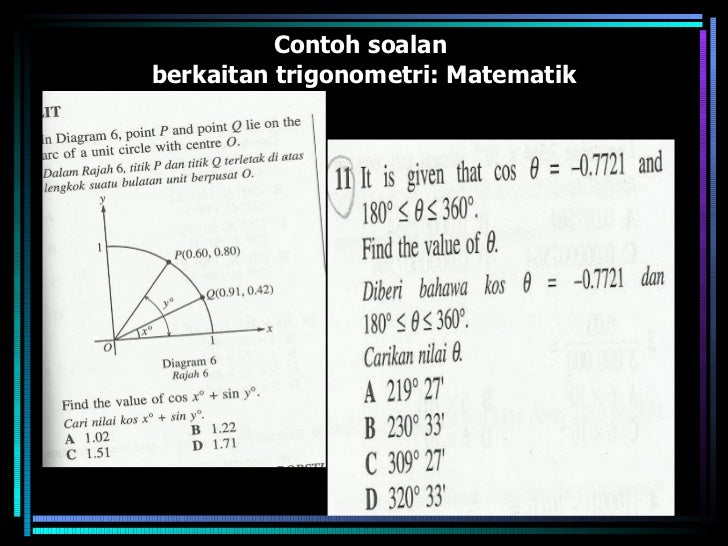 Soalan Nisbah Trigonometri - Terengganu x