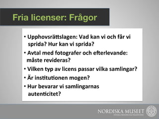 Tack!

Kajsa Hartig, digital navigatör, Avdelningen Nya medier
       E-post: kajsa.hartig@nordiskamuseet.se
   Blogg: htt...