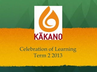 Celebration of Learning
Term 2 2013
 