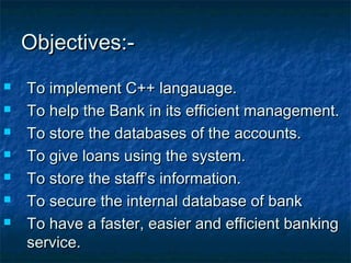 BANKING SYSTEM | PPT