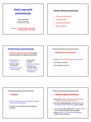 Kako pripremiti prezentaciju? | PDF