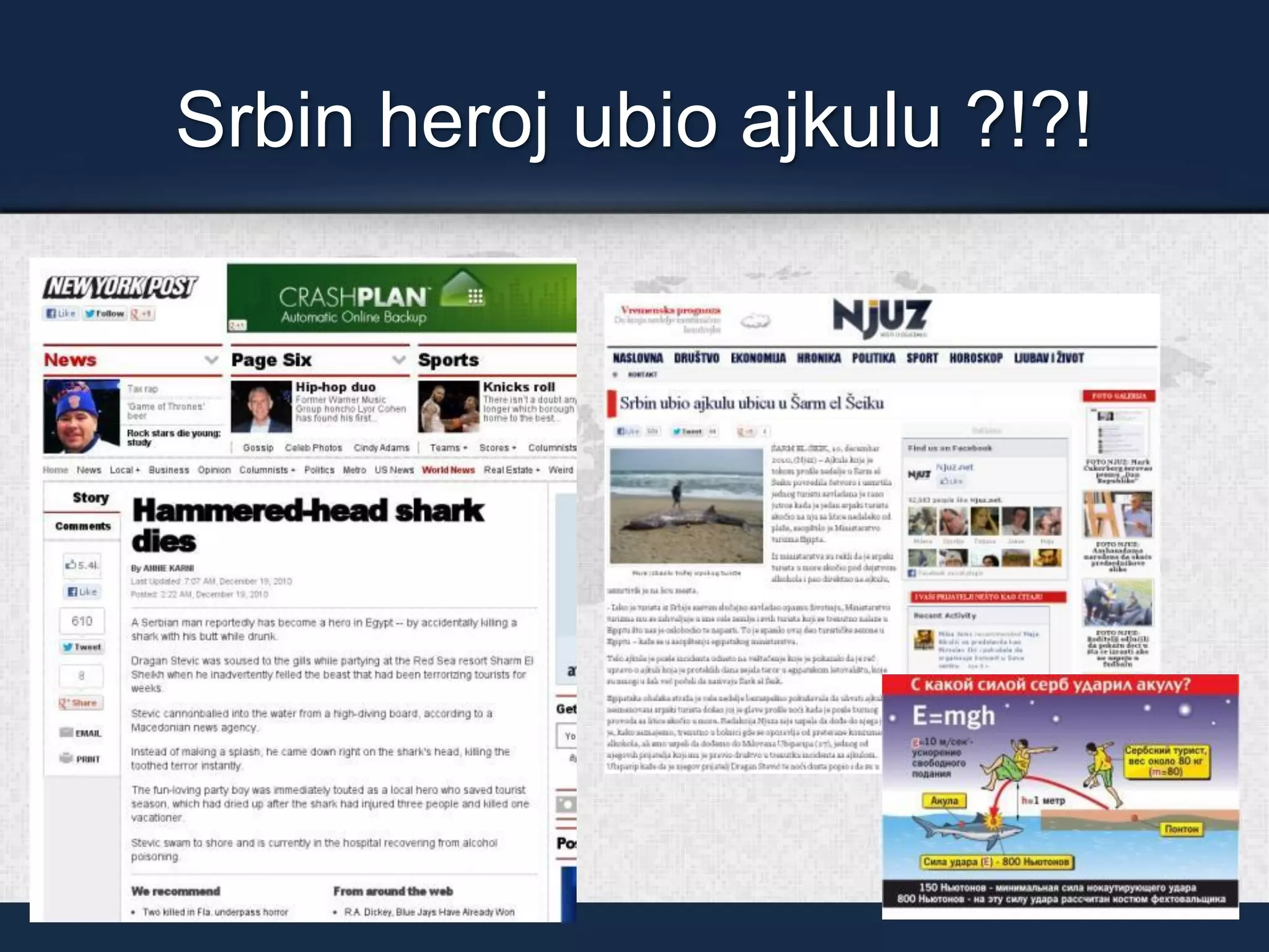 Srbin heroj ubio ajkulu ?!?!
 
