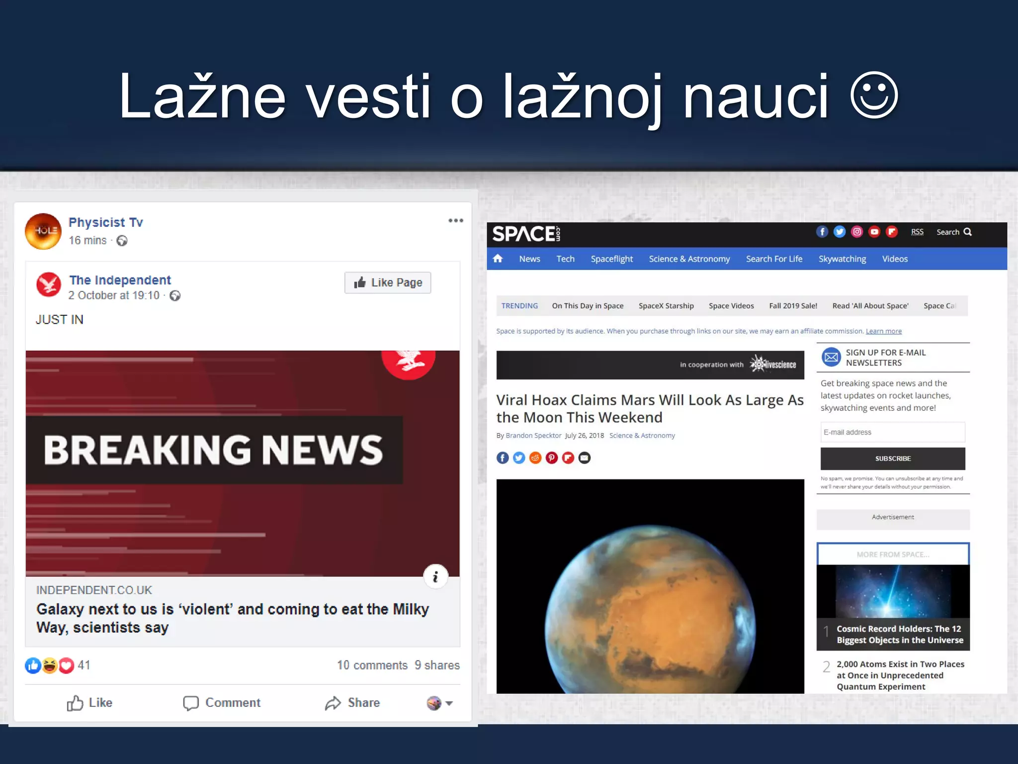 Lažne vesti o lažnoj nauci ☺
 