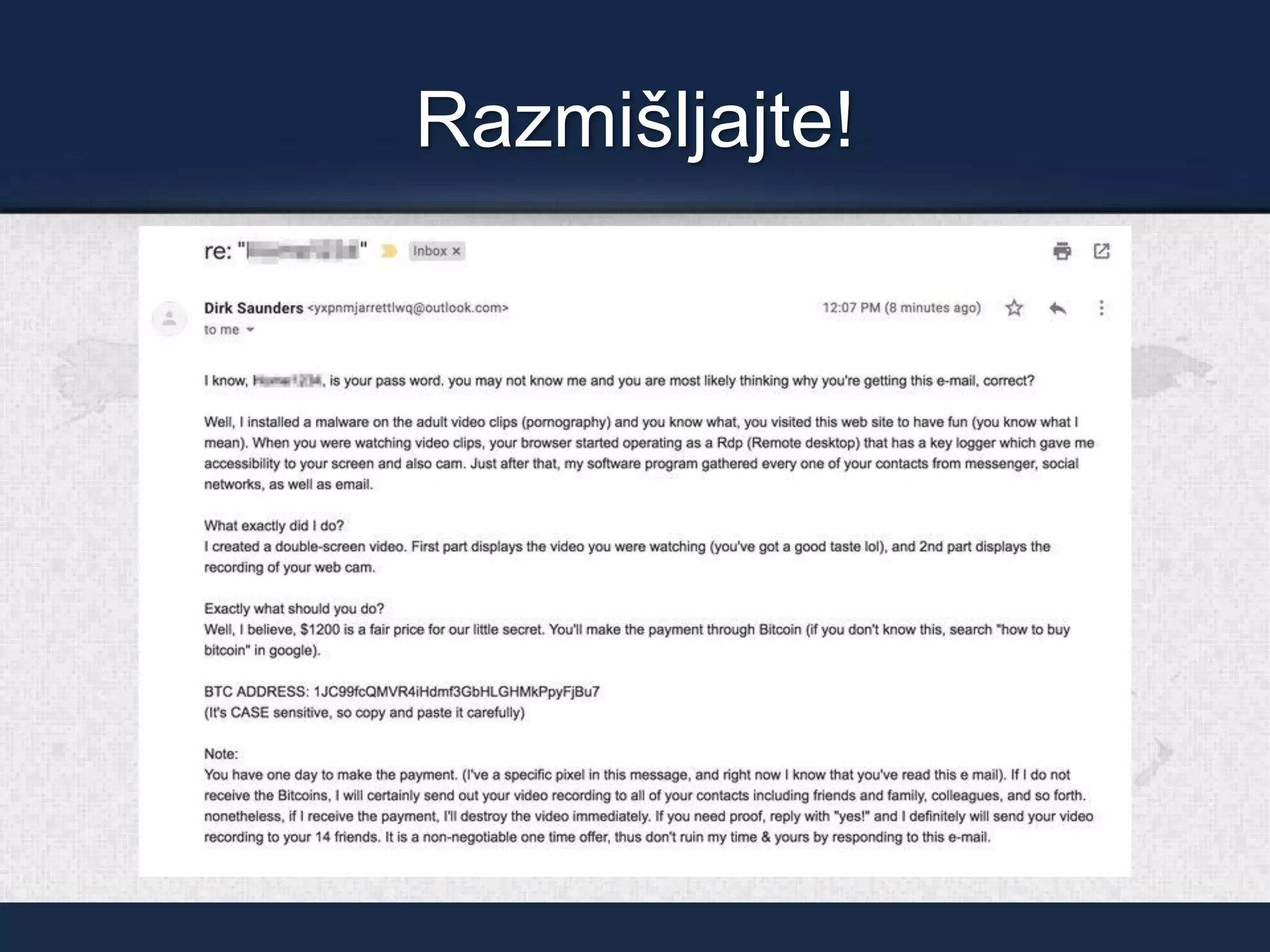 Razmišljajte!
 