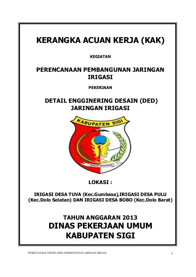 Kak Perenc Irigasi 2013