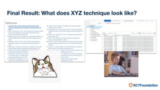 Final Result: What does XYZ technique look like?
 