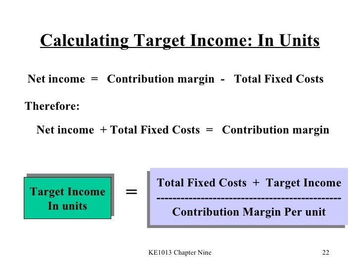 How To Calculate Target Operating Income