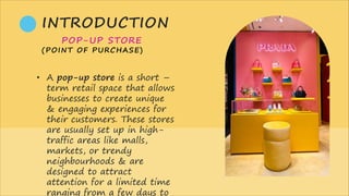 POP UP STORE CULTURE INTRODUCTION AND DESIGN SCOPE | PDF