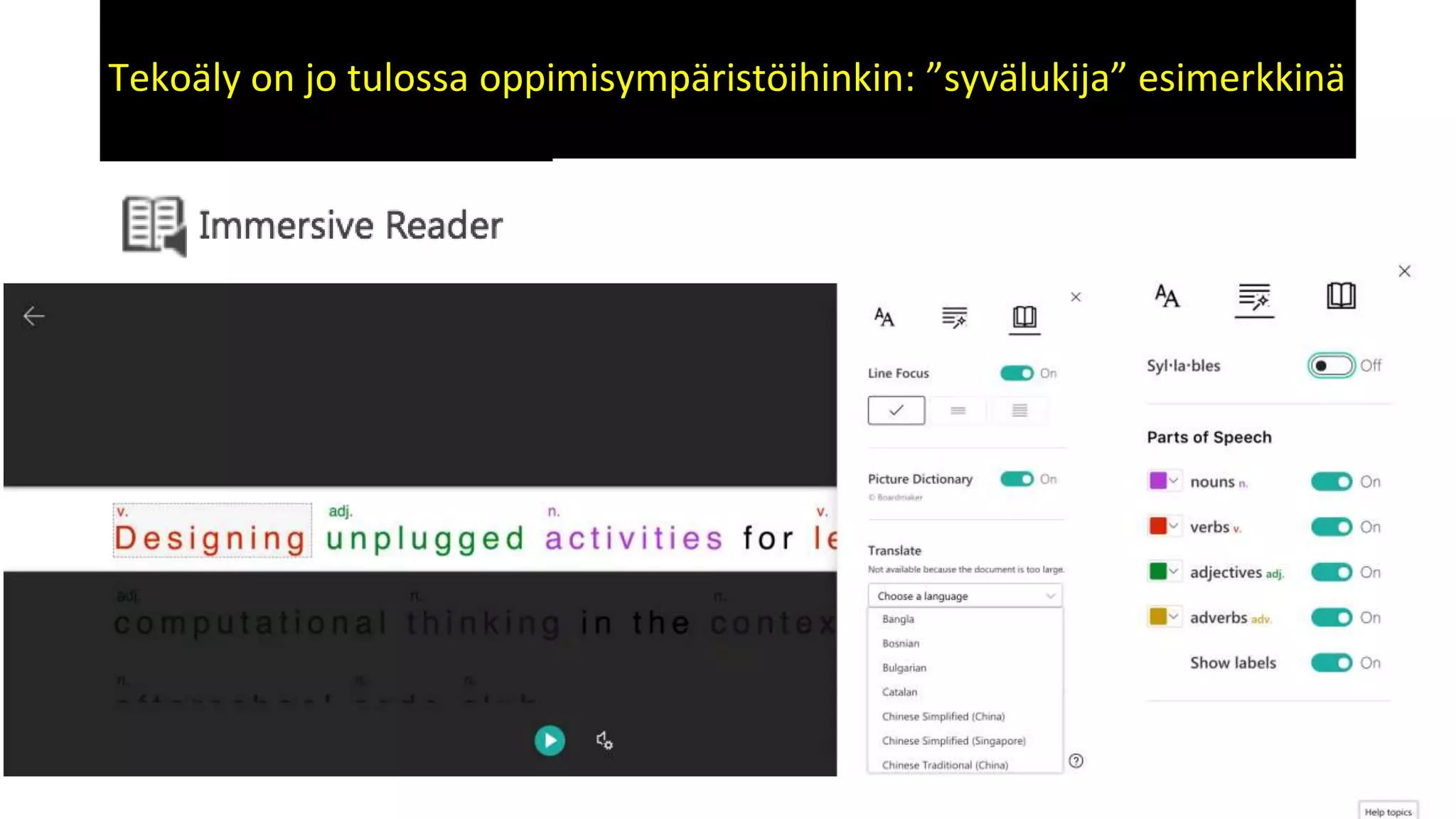 Tekoäly on jo tulossa oppimisympäristöihinkin: ”syvälukija” esimerkkinä
 