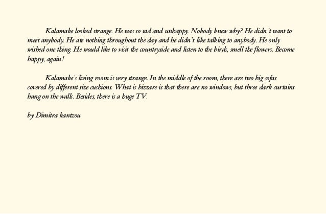 From A Sentence To A Paragraph Based On A Short Story By R L Steve