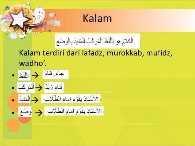 Kalam, isim, fi'il dan haraf