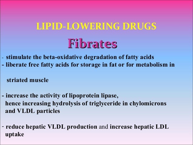 Lipid regulating drugs