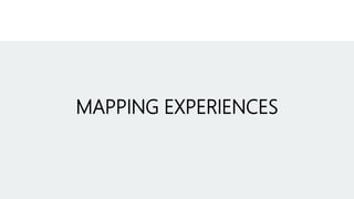 MAPPING EXPERIENCES
 