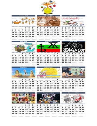 Humorous Calendar by Mihaela