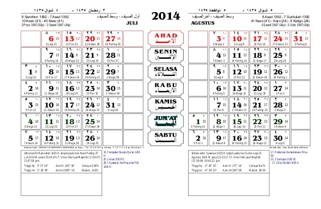 Kalender jawa 2014
