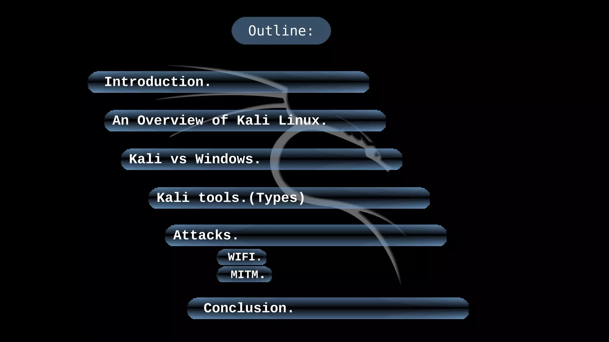 Kali linux and some features [view in Full screen mode] | ODP