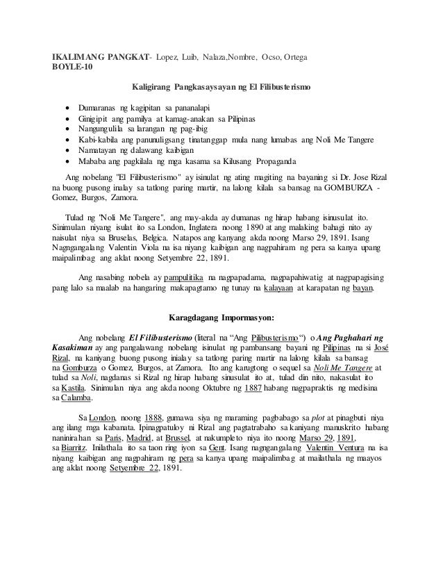 Ano Ang Natutunan Mo Sa Kaligirang Pangkasaysayan Ng El Filibusterismo