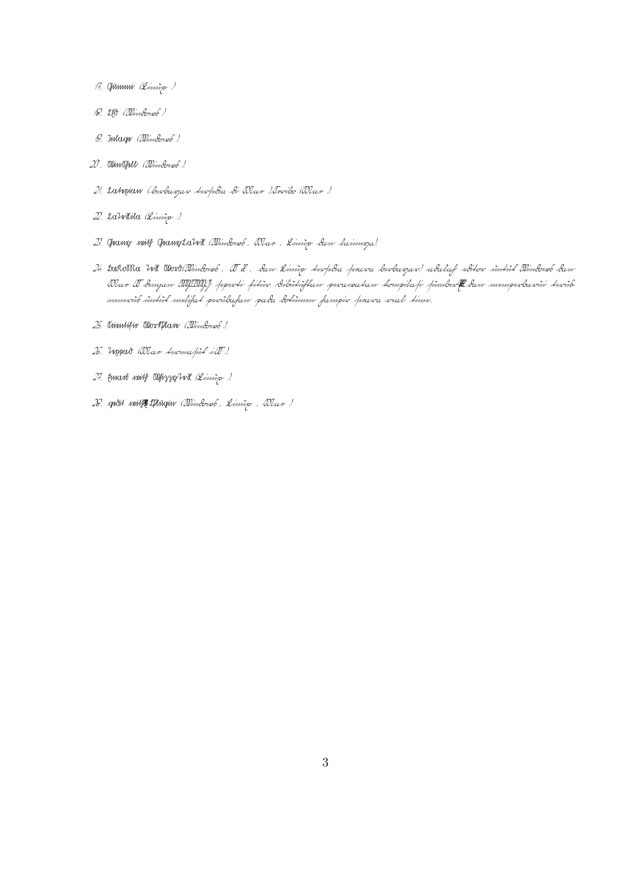 Telah dirancang dan dikonﬁgurasi untuk mengintegrasikan dengan sistem TEX seperti
MiTeX atau TEX Live. Built-in macro Its membantu dalam menyusun sumber
A
L TEX ke WYSIWYG seperti DVI atau PDF atau PS dan juga dalam mengekspor
dokumen ke lain bahasa mark-up sebagai html atau XML .
A
10. Lyx (Windows , Mac ,dan Linux )adalah editor L TEX populer untuk Windows , Linux
dan Mac OS . Ini berisi editor rumus dan tabel dan menunjukkan petunjuk visual dari
dokumen akhir pada layar yang memungkinkan pengguna untuk menulis dokumen
A
L TEX tanpa khawatir tentang sintaks yang sebenarnya

11. gedit with LaTeX-plugin(Windows , Mac , dan lainnya). Gedit dengan geditplugin-lateks juga perlu mencoba untuk pengguna GNOME . Gedit adalah aplikasi
cross-platform untuk Windows , Mac , dan Linux .
12. TeXlipse (didasarkan oleh Java ),
A
13. Sublime Text with L TEX Plugin(Windows , Mac ,dan Linux )

14. KtikZ (Linux dan Windows ),
15. TextMate (tidak tersedia lagi ketika keluaran versi 2.0 di Mac ).
16. Notepad++ (Windows )
17. Gummi (Linux )
18. LEd (Windows )
19. Inlage (Windows ).
20. WinShell (Windows ).
21. Latexian (berbayar tersedia di Mac ),Scribo (Mac ).
22. LaTeXila (Linux ).
23. Geany with GeanyLaTeX (Windows , Mac , Linux dan lainnya).
24. BaKoMa TeX Word(Windows , OS X , dan Linux tersedia secara berbayar) adalah
editor untuk Windows dan Mac OS dengan WYSIWYG seperti ﬁtur. Dibutuhkan
A
perawatan kompilasi sumber L TEX dan memperbarui terus-menerus untuk melihat
perubahan pada dokumen hampir secara real time.
25. Scientiﬁc WorkPlace (Windows ).
26. Texpad (Mac termasuk iOS ).
27. Emacs with WhizzyTeX (Linux ).
A
28. gedit with L TEX Plugin (Windows , Linux , Mac )

3

 