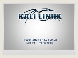 Kali Linux - CleveSec 2015
