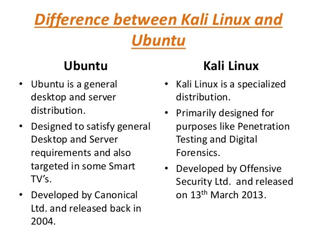 Kali linux summarised