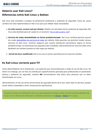 Kali Linux Manual