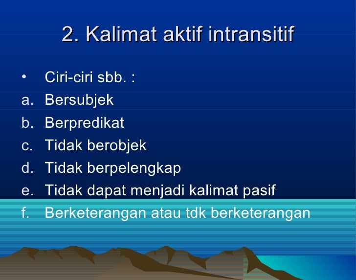 Kalimat Aktif Dan Pasif
