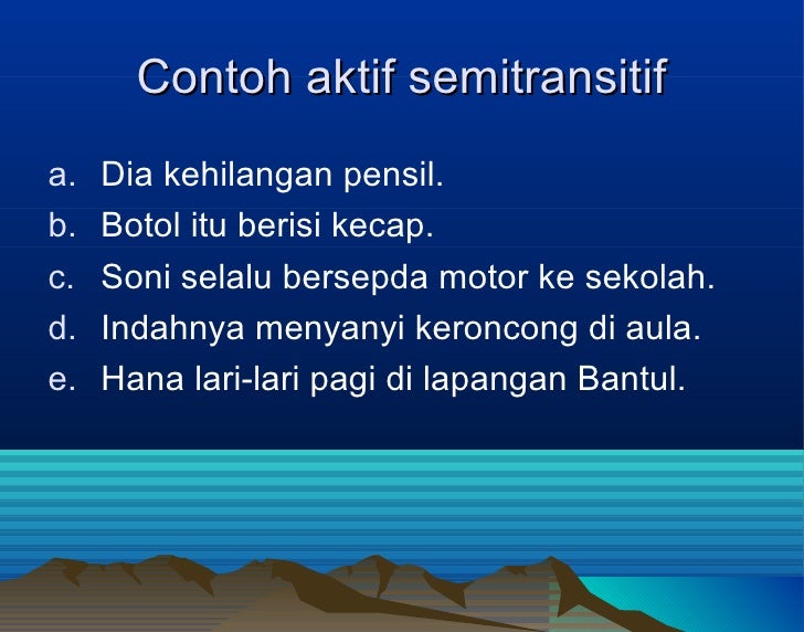 Kalimat aktif dan pasif Kalimat aktif dan pasif